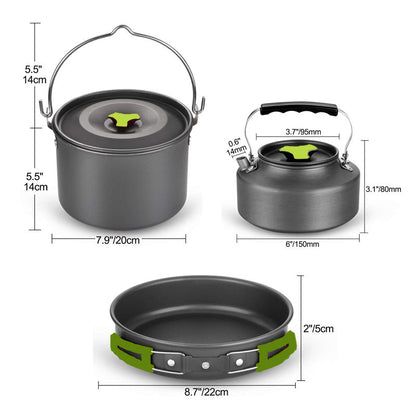 💞2025 Hot Sale 50% Off⚡Durable Lightweight Portable Camping Cookware Mess Set