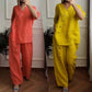 💥Summer Hot Sale 50% OFF💥Women's Casual Loose 2-Piece Set with Chic Button Embellishment