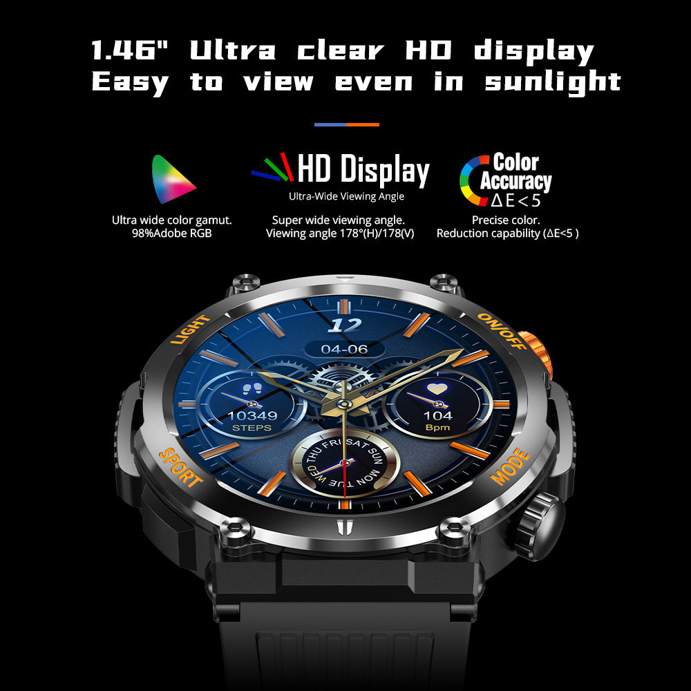 ⌚Last day's offer - 50% OFF🔥🌲 Sports Outdoor Smartwatch – Perfect for Adventure & Sports 🚴 | Waterproof, Bluetooth Call & 100+ Modes ✨