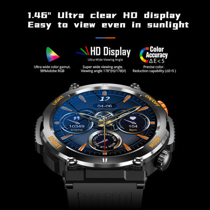 ⌚Last day's offer - 50% OFF🔥🌲 Sports Outdoor Smartwatch – Perfect for Adventure & Sports 🚴 | Waterproof, Bluetooth Call & 100+ Modes ✨