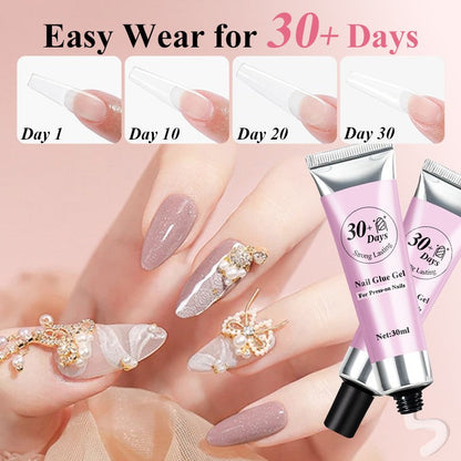 💅Strong Lasting Nail Glue Gel Set for Press-on Nails
