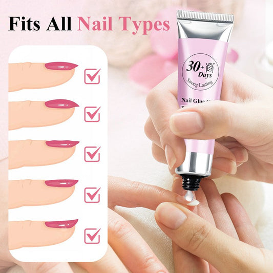 💅Strong Lasting Nail Glue Gel Set for Press-on Nails