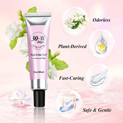 💅Strong Lasting Nail Glue Gel Set for Press-on Nails