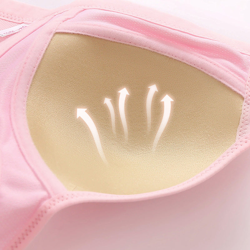 📢📢50% OFF !! ⏰Front Button Breathable Skin-Friendly Cotton Bra