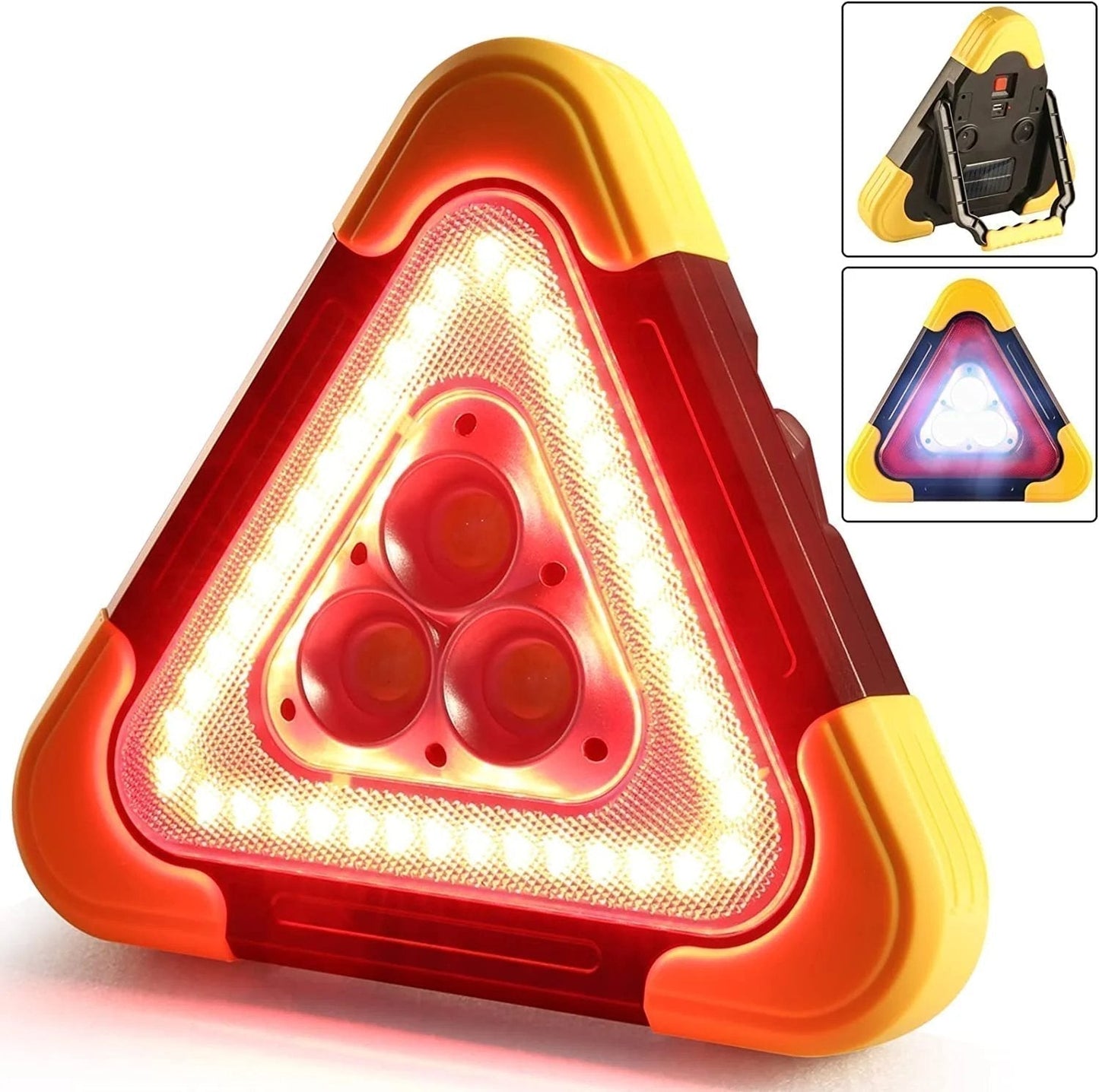 🥳2026 HOT SALE💥50K+ SOLD!🚨 3-IN-1 solar emergency triangle warning light at the roadside📱
