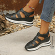 Women's orthopedic sandals with Velcro, hollow toe and closed toe