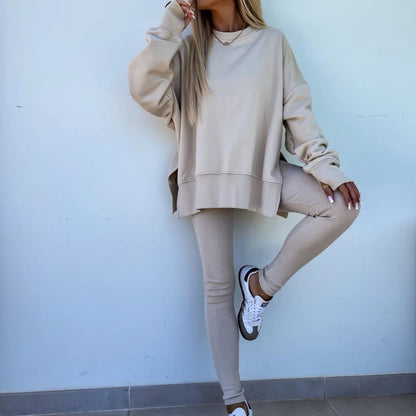 ✨ Side-Slit Style, Supportive Legging Fit | Women's 2-Piece Set