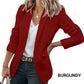 🔥HOT SALE 50% OFF🎁Elegant Soft Solid Color Lapel Buttons Jacket