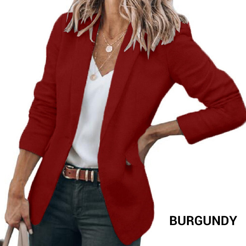 🔥HOT SALE 50% OFF🎁Elegant Soft Solid Color Lapel Buttons Jacket