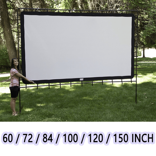 🎬 60% OFF HOT SALE! ✨ Giant Portable Outdoor Cinema Screen - 4K HD Projection with Adjustable Stand for Outdoor Parties 🌟🌙