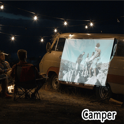 🎬 60% OFF HOT SALE! ✨ Giant Portable Outdoor Cinema Screen - 4K HD Projection with Adjustable Stand for Outdoor Parties 🌟🌙