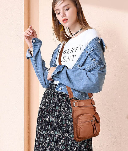 ⏰HOT SALE⏰Multi-Pocket Crossbody Bag Soft Leather Shoulder Purse Bag