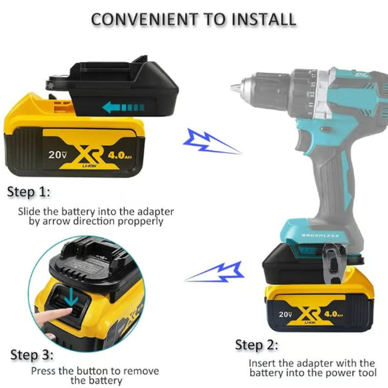 Lithium Battery Adapter for 18V tools - High efficiency, universal compatibility, easy installation