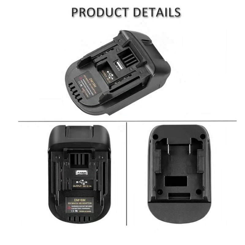 Lithium Battery Adapter for 18V tools - High efficiency, universal compatibility, easy installation