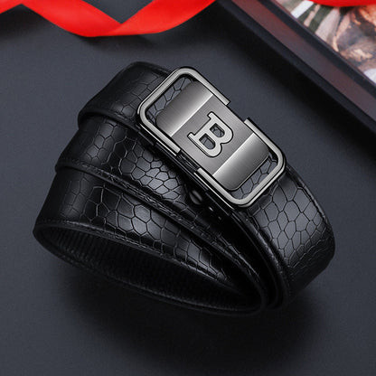 ✨2025 New Arrival✨Men's Crocodile-Patterned Automatic Buckle Belt