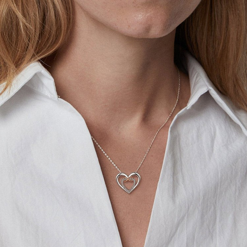 Stylish Double Heart Necklace