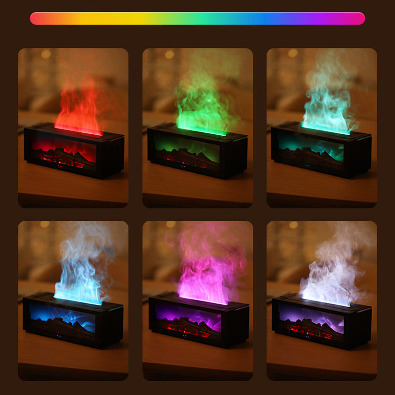 🔥 50% OFF – LAST DAY! 💦 Humidifier with fireplace effect – 7 LED colors and remote control, soothing atmosphere for home/office 🌙📦