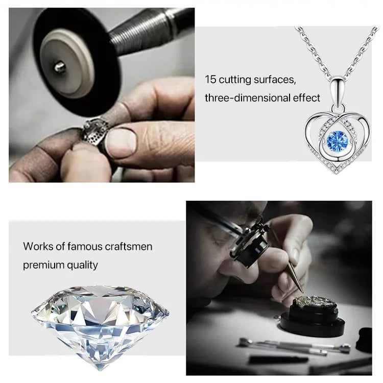 💗Beating Heart Sparkling Women's Silver Necklace