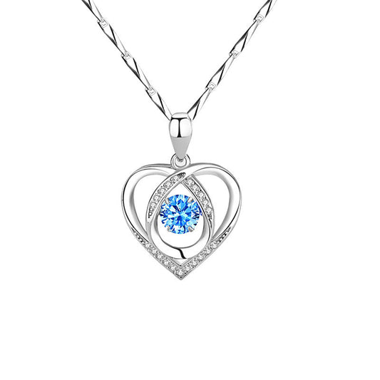 💗Beating Heart Sparkling Women's Silver Necklace