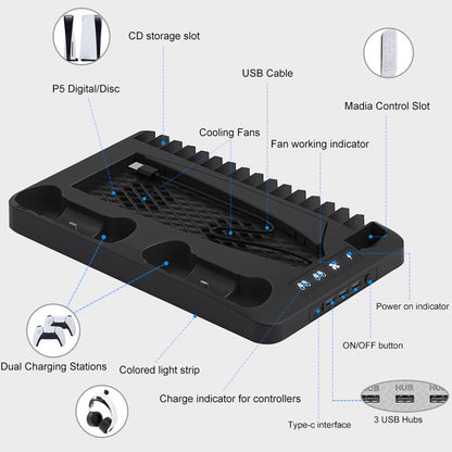 🔥New Hot Selling❤️‍🔥 Multifunctional Cooling Stand Set for PS5✈️ Free Shipping