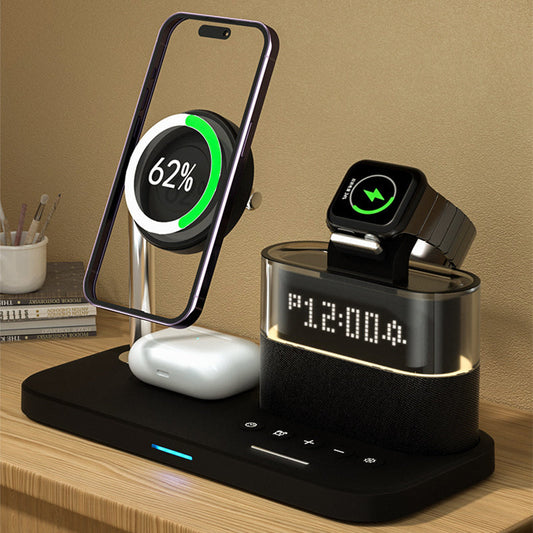 🔥2025 HOT SALE - 50% OFF🔥3-in-1 Wireless Charging Station with Alarm Clock