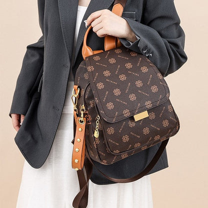 Women's Fashion Faux Leather Large Capacity Backpack