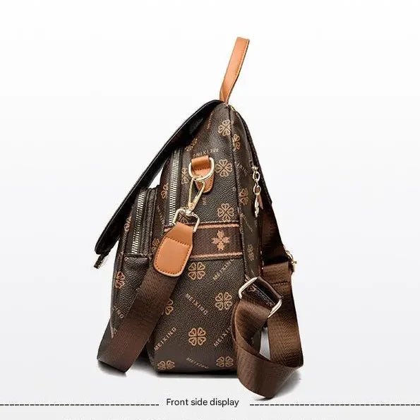 Women's Fashion Faux Leather Large Capacity Backpack