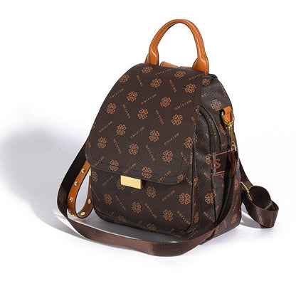 Women's Fashion Faux Leather Large Capacity Backpack