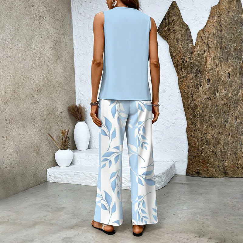🔥Summer Hot Sale 50% OFF🌺Women’s Trendy Print 2 Piece Outfits Sleeveless Top & Pants