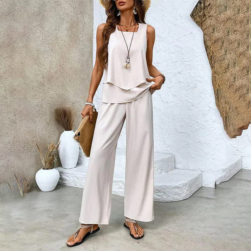 🔥Summer Hot Sale 50% OFF🌺Women’s Trendy Print 2 Piece Outfits Sleeveless Top & Pants