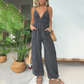 💖LAST DAY PROMOTION - 50%OFF💖Women's Deep V-Neck Denim Jumpsuit