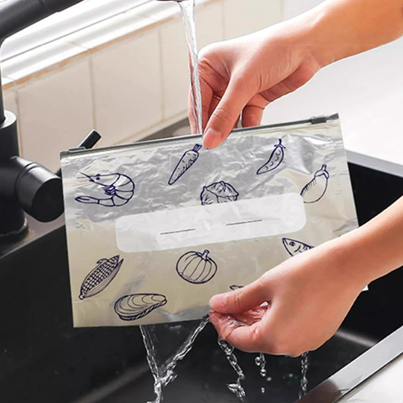 Reusable Aluminum Food Bags with Airtight Seal