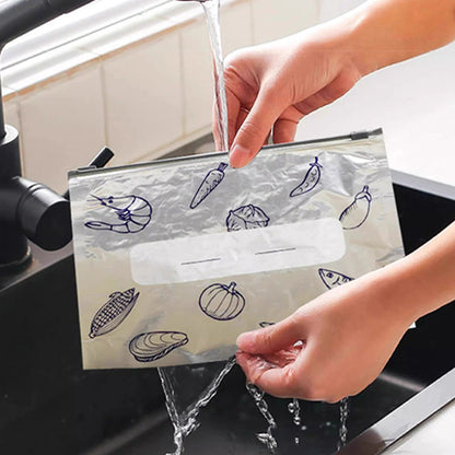 Reusable Aluminum Food Bags with Airtight Seal