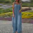 Women's Loose Wide-Leg Jumpsuit with Pockets