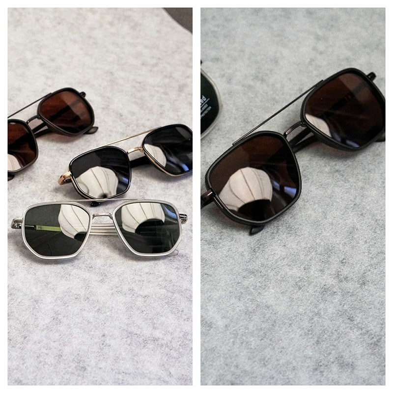 ✨Hot Sale 49% Off🥰Geometric Double-Beam Polarized Sunglasses – Bold Style, Ultimate Clarity! 🕶️