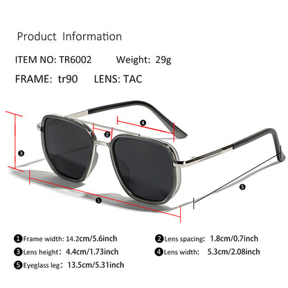 ✨Hot Sale 49% Off🥰Geometric Double-Beam Polarized Sunglasses – Bold Style, Ultimate Clarity! 🕶️