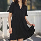 🔥2026 Summer Hot Sale 50% OFF🌈Women's V Neck Ruffle Casual A-Line Flowy Swing Shift Dress
