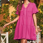 🔥2026 Summer Hot Sale 50% OFF🌈Women's V Neck Ruffle Casual A-Line Flowy Swing Shift Dress