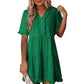 🔥2026 Summer Hot Sale 50% OFF🌈Women's V Neck Ruffle Casual A-Line Flowy Swing Shift Dress