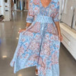 🔥Summer Hot Sales - 50% OFF🔥Women’s Elegant Floral Drawstring Long Dress