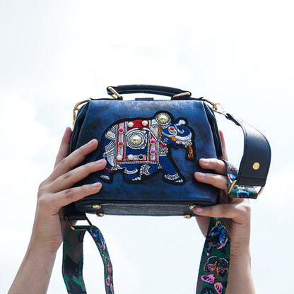 🌸The best gift for her - 49% OFF🌸Personalized Elephant Embroidered Leather Bag