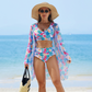 🏖️2025 Hot Sale🌼Women's Fashion Multicolor Printed Bikini Swimsuit 3 Piece Set