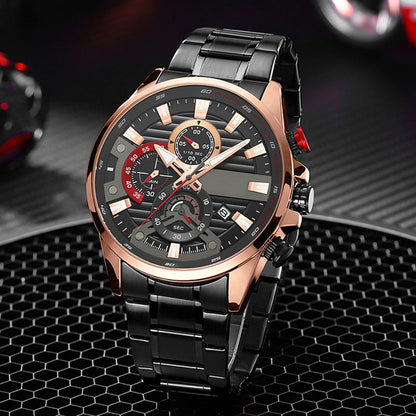 🔥2025 Hot Sale - Gifts for Him⌚Men's Quartz Steel Band Watch（50% OFF）
