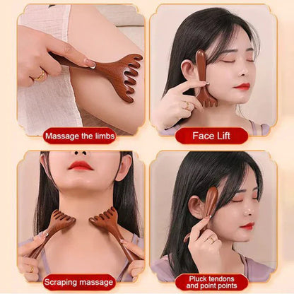 💥Best Selling Items 50% Off - Natural Stone Massage Set: Scraper Board, Finger Clamps, and Egg-Shaped Massager
