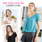 ✨2026 Hot Sale 50% Off✨Women's Ruched V-Neck Short-Sleeve Top