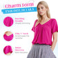✨2026 Hot Sale 50% Off✨Women's Ruched V-Neck Short-Sleeve Top