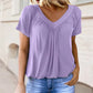 ✨2026 Hot Sale 50% Off✨Women's Ruched V-Neck Short-Sleeve Top