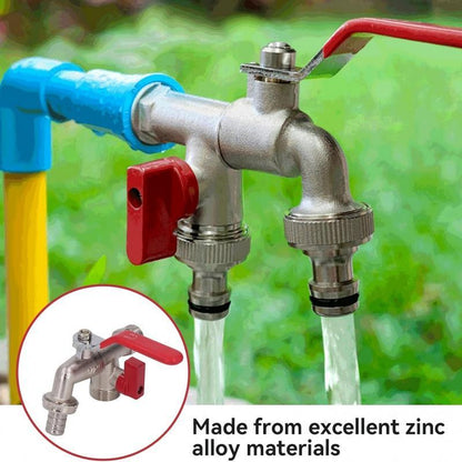 🔥Last Day 50% OFF🔥Universal Stainless Steel Double Outlet Garden Water Faucet