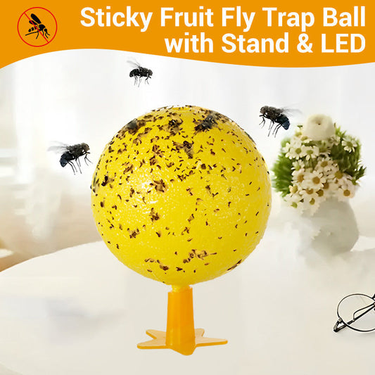 🥳2026 HOT SALE🥳💞50K+ SOLD!🚫🪰 50% OFF! LED Fruit Fly Trap – Sticky ball + light attracts insects day & night. Non‑toxic, no chemicals. Perfect for kitchen & office. Just set & toss. 🍎✨