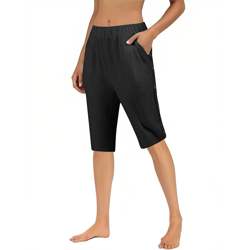 ⏳LAST DAY SALE ONLY ￡11.99!!🔥Women's Casual Loose Cotton Linen Breathable Capri Pants